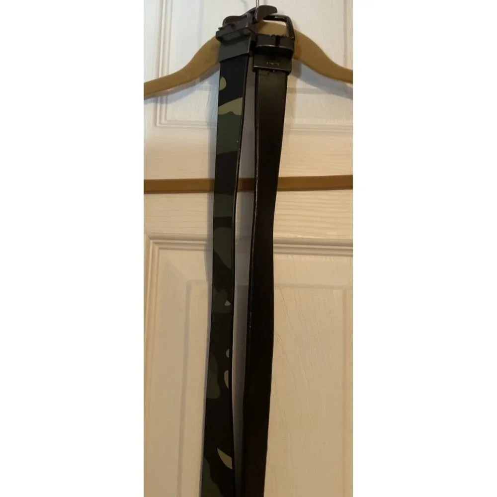 Teen Boys Mens Belts Camo Black‎ Medium 26-28 Vegan Leather